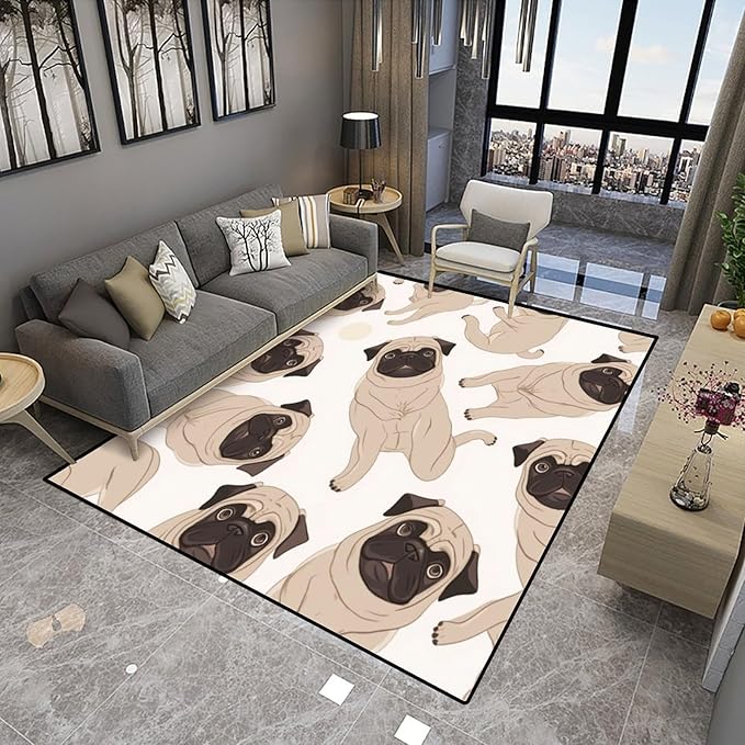 Runner Rug Cartoon Pug Dog - Image 4