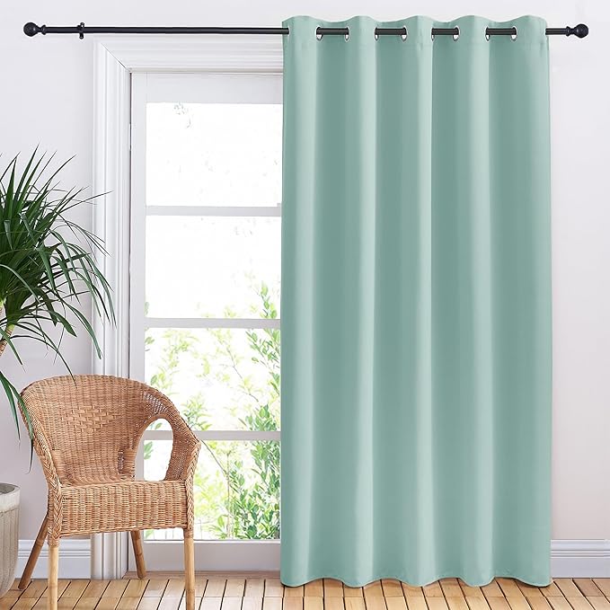 NICETOWN Bedroom Blackout Curtain Panel, 1 Panel, 70 x 84 inch, Aqua Blue by NICETOWN