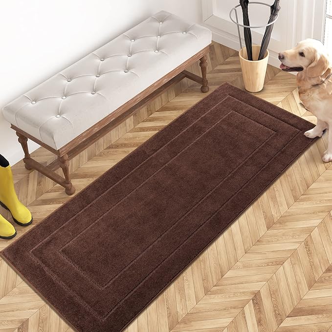 PURRUGS Dirt Trapping Door Mat 24" x 59", Non-Slip/Skid Machine Washable by PURRUGS