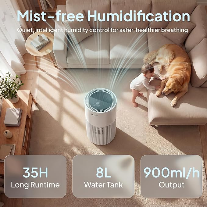 8L Evaporative Humidifier for Large Rooms up to 1000 ft²- Baby Elderly& Pet - Image 2
