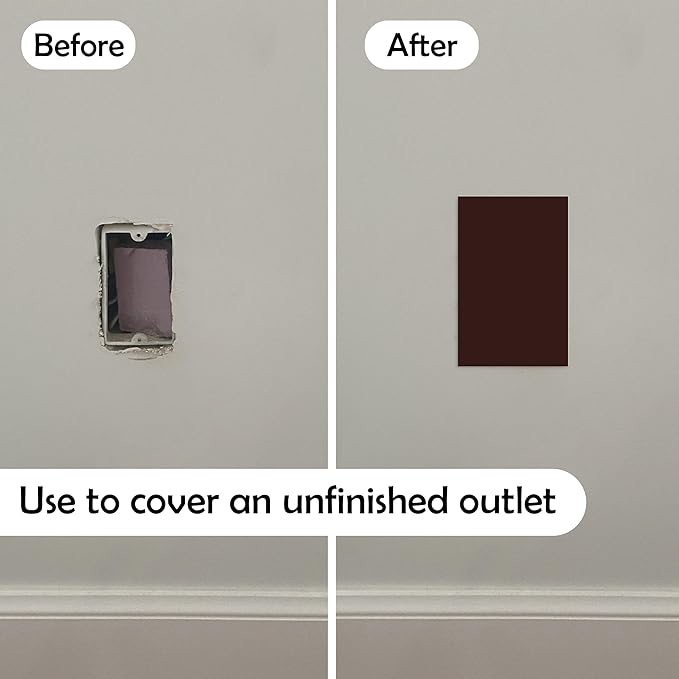 Rubber Bond Self-Adhesive Rubber Wall Outlet Cover Plate 5 Pack - Image 2