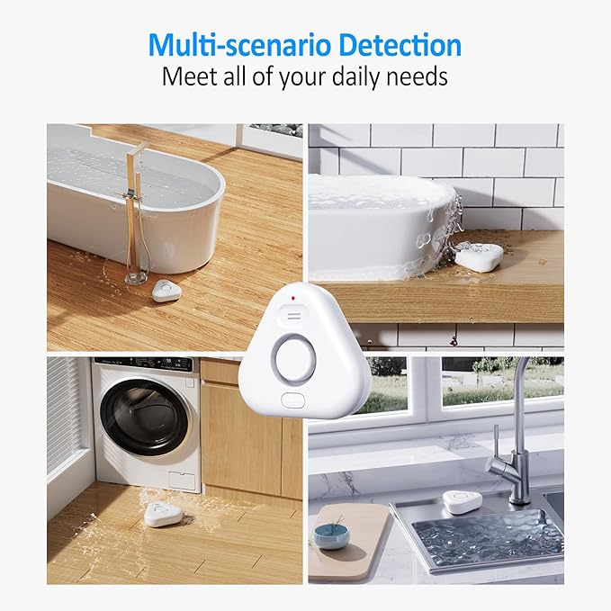 Stechro Water Leak Detector, 120dB Water Sensor Alarm, Water Leakage Detection - Image 5