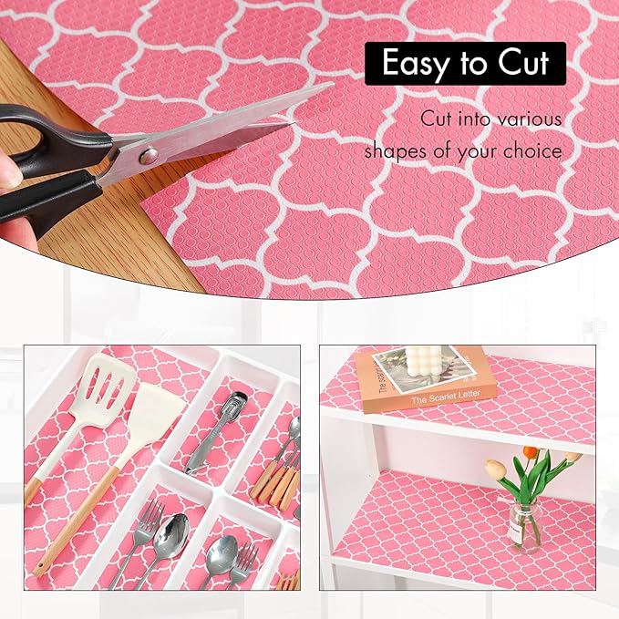 Cooyes Shelf Liner, Non Adhesive Drawer and Cabinet Liner, EVA Washable - Image 4