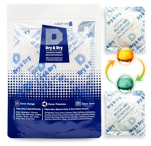Dry & Dry Orange Indicating Mixed Silica Gel Packets by DryDry