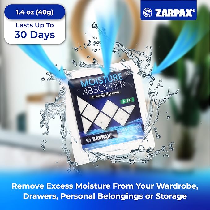 Moisture Absorber Sachets Activated Charcoal 1.4 oz/40g - Image 2