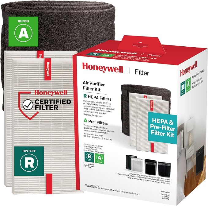 Honeywell HEPA Air Purifier Filter Value Kit, Includes 2 R HEPA Filters and 1 A by HoneywellPluggedIn