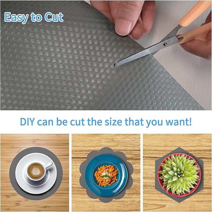 Bloss Cabinet Shelf Liner, Waterproof Bathroom Drawer Liner Non Adhesive Fridge - Image 6