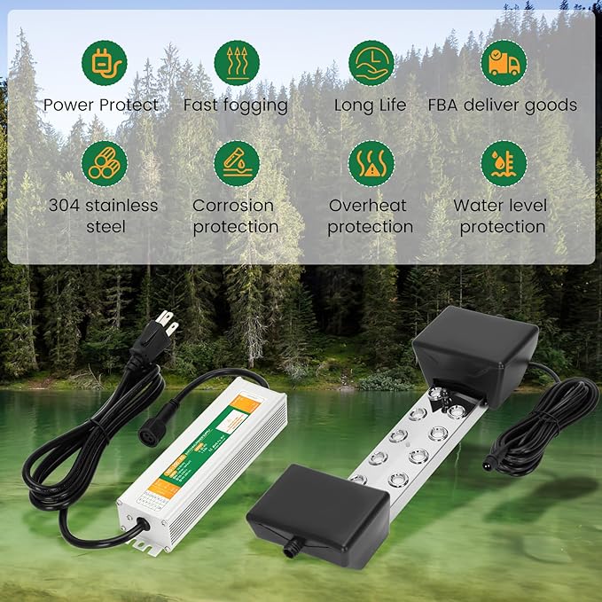 Ultrasonic Mist Maker Fogger 10 Head, 110V 350W Power Water Proof Ultrasonic - Image 5
