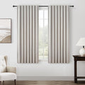 Natural Melange Short Small Window Room Darkening Curtains 54 Inches Long by QJMYDECO