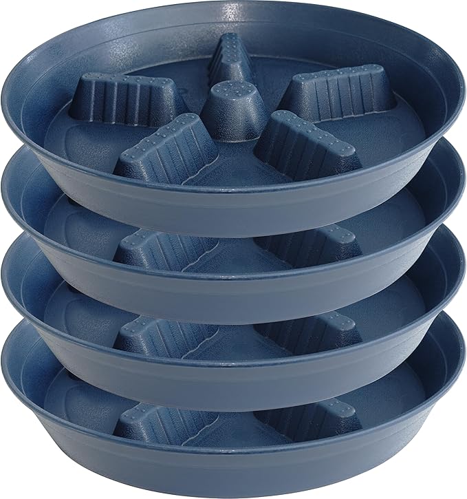 4 Pack Plant Saucer 12 inch, 8 10 14 17 inch, Plant Stand Plastic Plant Saucers by Unknown