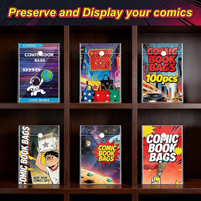 200 Pack Current Comic Book Bags and Boards, Thick Acid-Free Comic Books - Image 7
