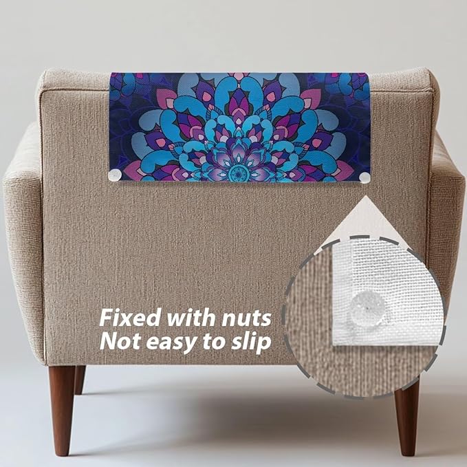 Mandala Pattern Headrest Cover for Recliner Machine Washable Fabric Headrest - Image 5