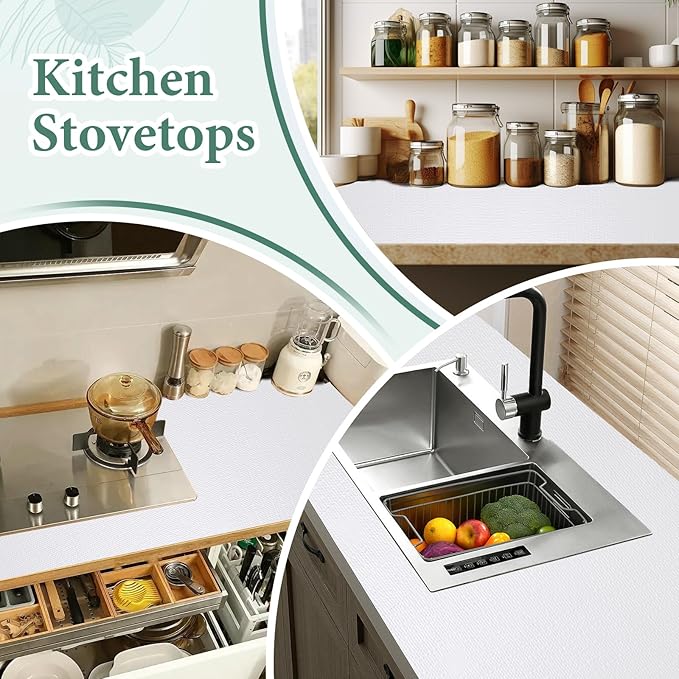 Drawer and Shelf Liner for Kitchen Cabinet: 23 in X 20 Ft Non Slip Waterproof - Image 6