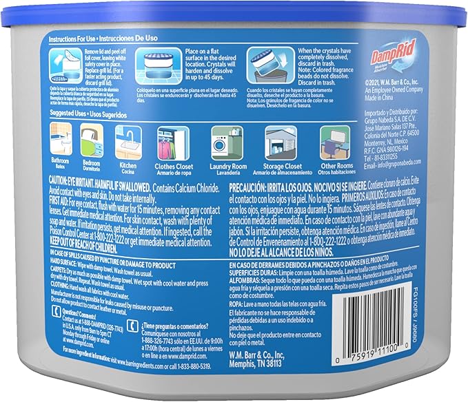 DampRid Fresh Scent Disposable Moisture Absorber, 10.5 oz., 3 Pack – Attracts & - Image 3
