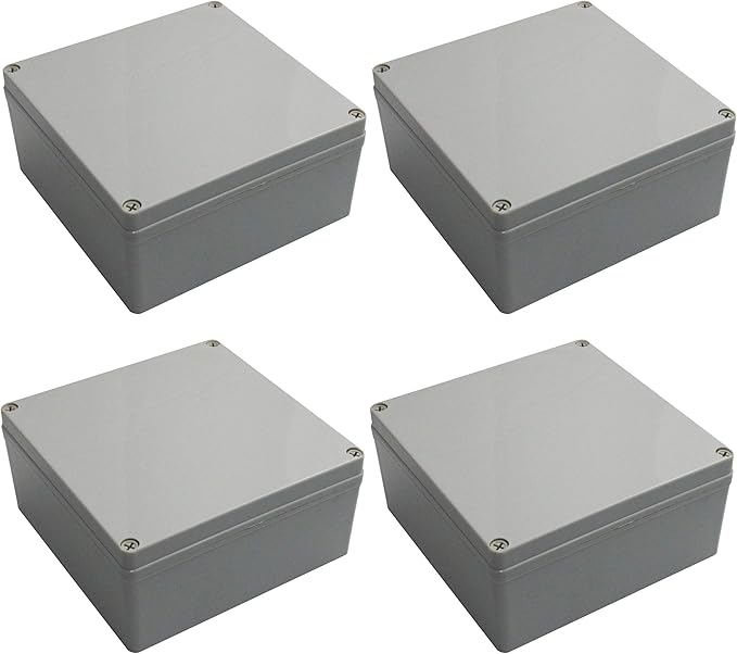 Co. 4" x 4" x 2.4" Weather & Dust Proof PS Plastic Junction Conduit Box by DJCSupplyCompany