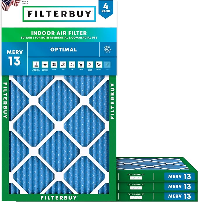 Filterbuy 16x32x1 Air Filter MERV 13 Optimal Smoke & Allergy Defense, by Filterbuy
