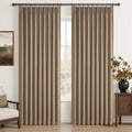 Pinch Pleated Blackout Curtains 60 Inches Wide by QJMYDECO