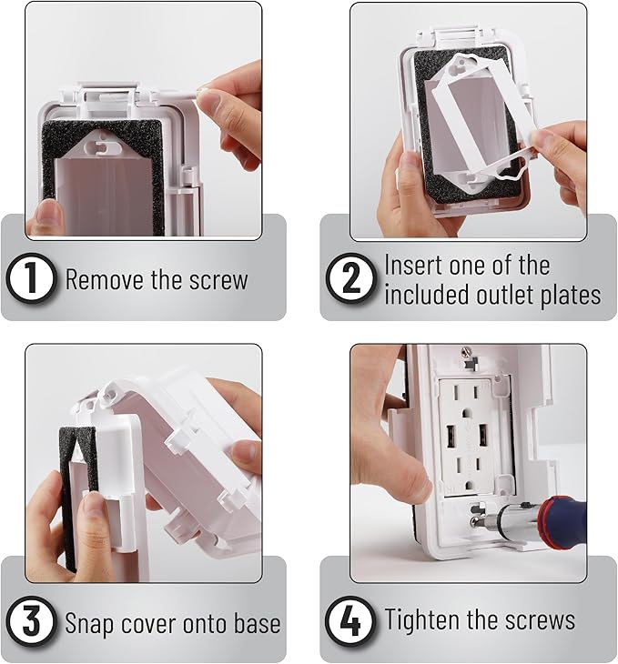 Bates Choice Weatherproof Electrical Outlet Cover, 120 Volts AC, Compatible - Image 8