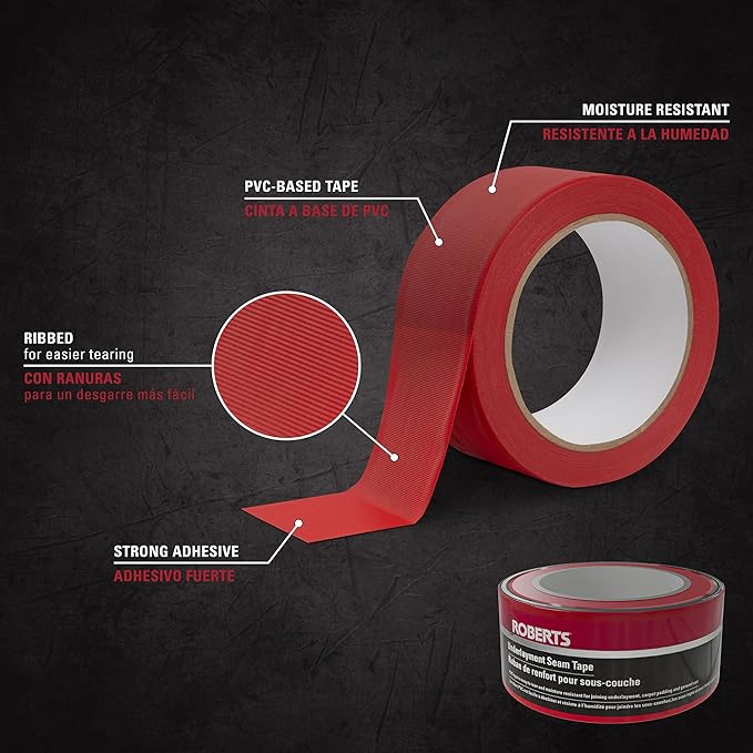 Roberts 50-040 Underlayment Seam Tape 100 ft. Red - Image 2