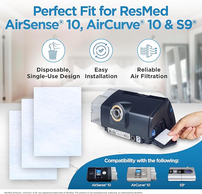 resplabs CPAP Filters for ResMed AirSense 10, AirCurve 10 & S9 Machines - Image 2