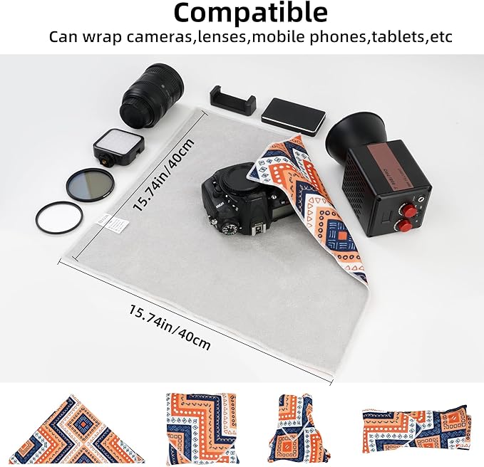 Camera Wrap, Anti-Scratch Protective Wrap, Lens pouche, Magic Self-Adhesive - Image 5