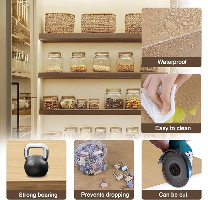 5PCS Wire Shelf Covers for Pantry, 33 X 12 in PVC Wire Rack Covers for Shelves - Image 6