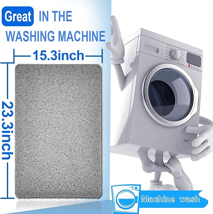 Shower Mats Non Slip for Elderly, 16x24’Lager Loofah Shower Mat, Loofah Bath - Image 2