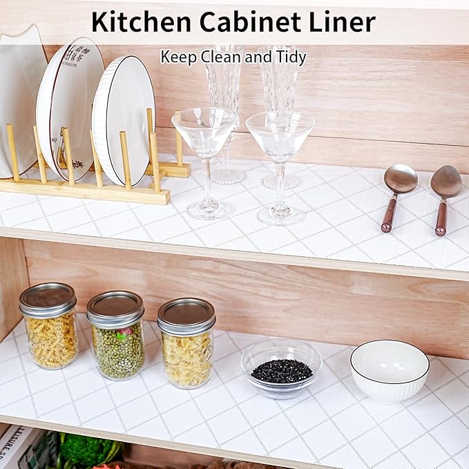Shelf and Drawer Liner for Kitchen Cabinet, Non-Adhesive Cabinet Liners for - Image 5