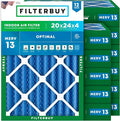 Filterbuy 20x24x4 Air Filter MERV 13 Optimal Smoke & Allergy Defense, by Filterbuy