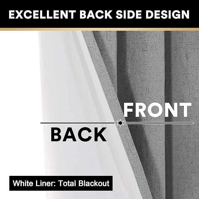 PrinceDeco 100% Blackout Curtains - Image 5