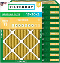 Filterbuy 18x20x2 Air Filter MERV 11 Superior Pet & Allergy Defense, by Filterbuy