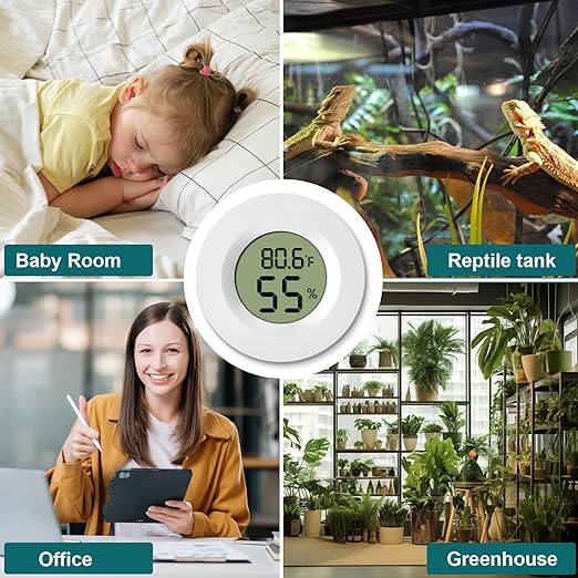 4-Pack Mini Hygrometer Thermometer Digital Humidity Meter Indoor/Outdoor - Image 7