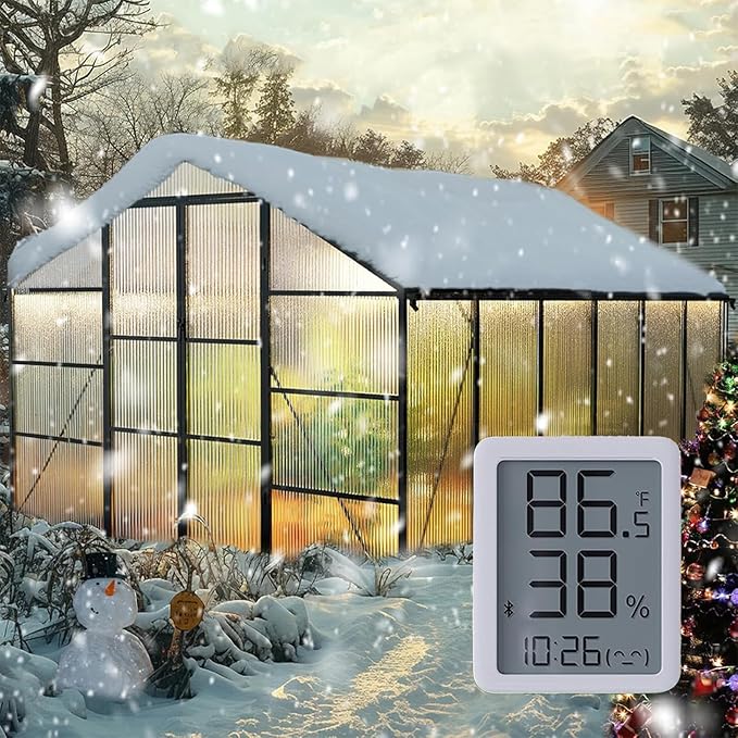 10X12FT Greenhouse with Electronic Thermometers, Large Walk-in Greenhouse by WUKHG