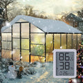 10X12FT Greenhouse with Electronic Thermometers, Large Walk-in Greenhouse by WUKHG
