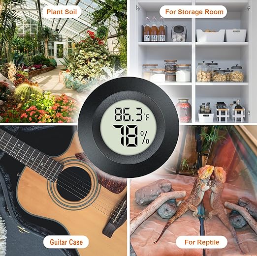2 Pack Mini Hygrometer Thermometer Gauge Indoor/Outdoor Digital LCD Monitor - Image 5