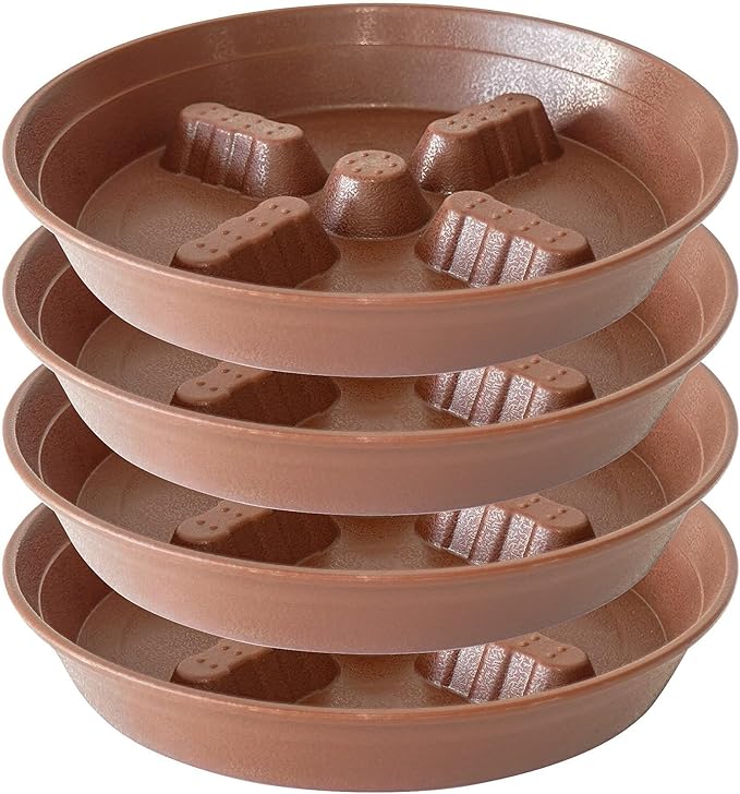 4 Pack Plant Saucer 8 inch, 10 12 14 17 inch, Plant Stand Plastic Plant Saucers by Unknown