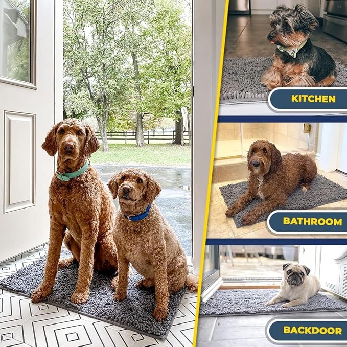 Muddy Mat® Pack of 3 Highly Absorbent Microfiber Dog Door Mat and Pet Rug - Image 7
