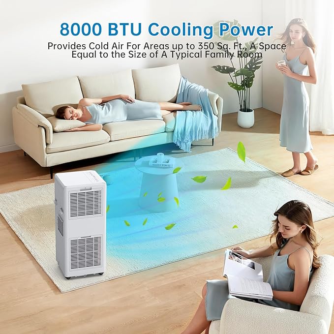 GarveeLife 8, 000 BTU Portable Air Conditioner – 3-in-1 AC Unit - Image 3