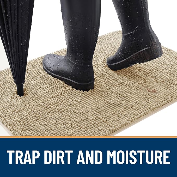 OLANLY Dog Door Mat for Muddy Paws 36x24, Absorbs Moisture and Dirt, Absorbent - Image 2
