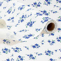 RAY STAR Shelf Liner, Non Adhesive Blue Floral Printed Kitchen Cabinet Liner by RAYSTAR