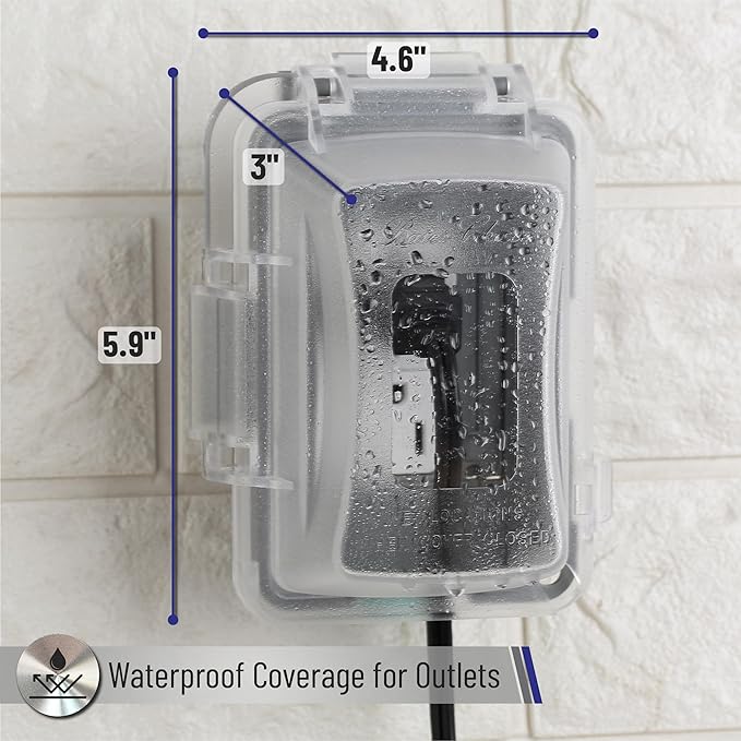Bates- Weatherproof Electrical Outlet Cover, Outdoor Plug Cover - Image 3