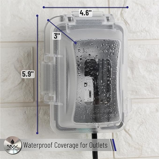 Bates Choice Weatherproof Electrical Outlet Cover, 2 Pack, Outdoor Outlet Cover - Image 3