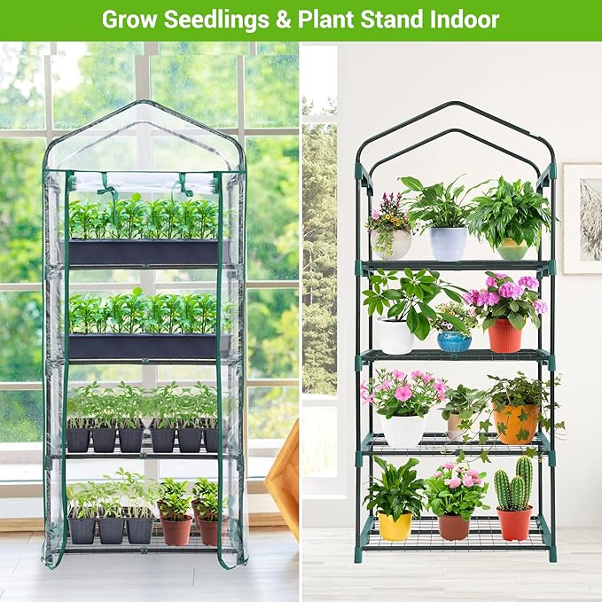 Mini Greenhouse for Outdoors Indoor: Ohuhu Small Green House - Image 4