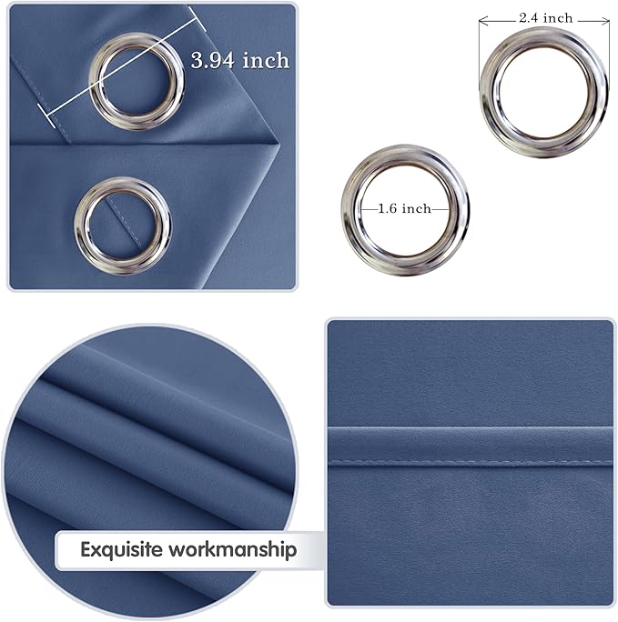 DWCN Curtains for Sliding Glass Doors, Extra Wide Curtains, Room Divider - Image 2