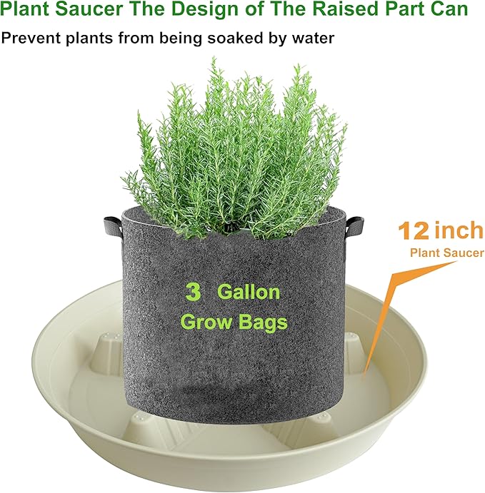 4 Pack Plant Saucer 12 inch, 8 10 14 17 inch, Plant Stand Plastic Plant Saucers - Image 5