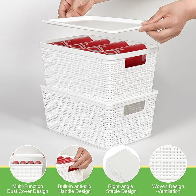 6 Pack Plastic Storage Baskets - Image 4