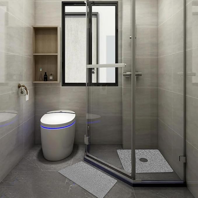Square Shower Mat Set 2 Piece, Super Non Slip Shower Mats - Image 8