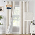 H.VERSAILTEX 100% Blackout Curtains Linen Textured Chenille Curtains Thermal by HVERSAILTEX