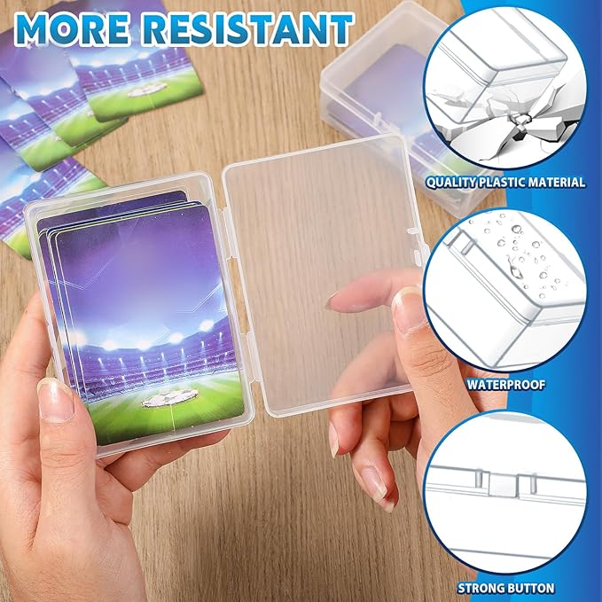 Vicenpal 24 Pcs Playing Card Boxes Clear Plastic Deck Cases Trading Card - Image 4
