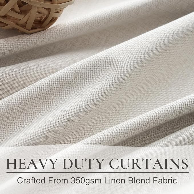 Extra Wide Room Darkening 96 Inch Curtains 2 Panels Set - Image 4